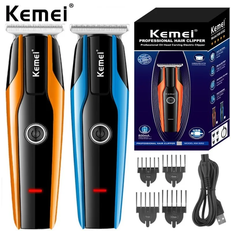 

Kemei KM-5052 Electric Hair Clipper Hair Cutting maching Wireless Trimmer Men Professional clipper machine USB rechargeable