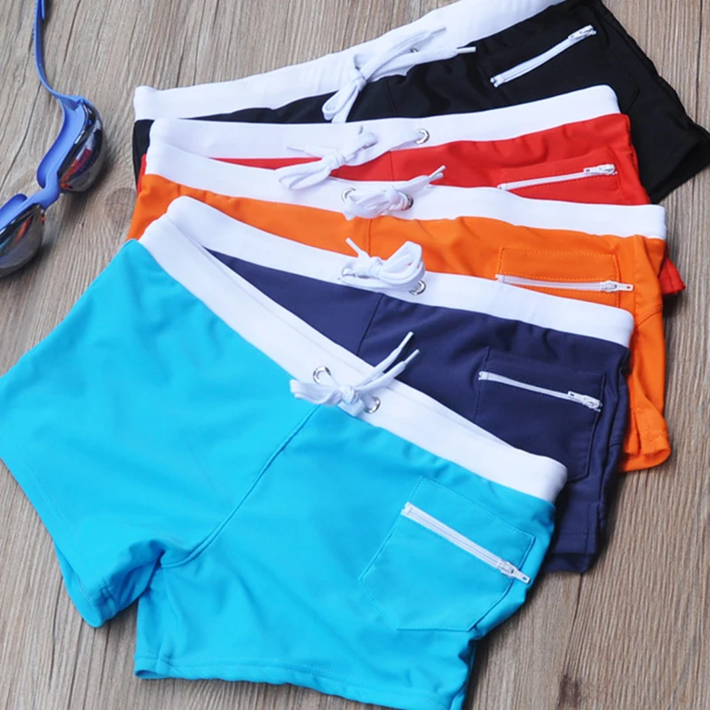 Mens Swim Trunks with Zipper Pocket Summer Swimming Shorts with Liner Quick Dry Breathable Bathing Suit Swimsuit Swimwear