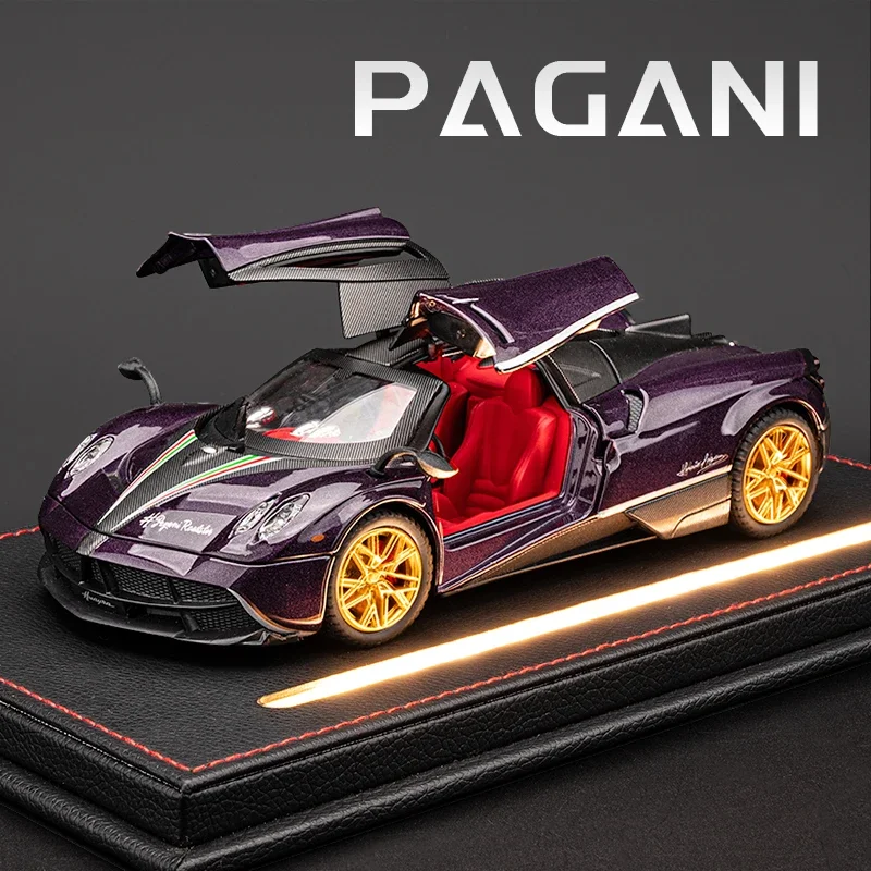 

1:32 Pagani Huayra BC Суперкар из сплава, модель автомобиля, игрушечный автомобиль, литье под давлением металла, звуковой и световой автомобиль, игрушки для детей, автомобиль