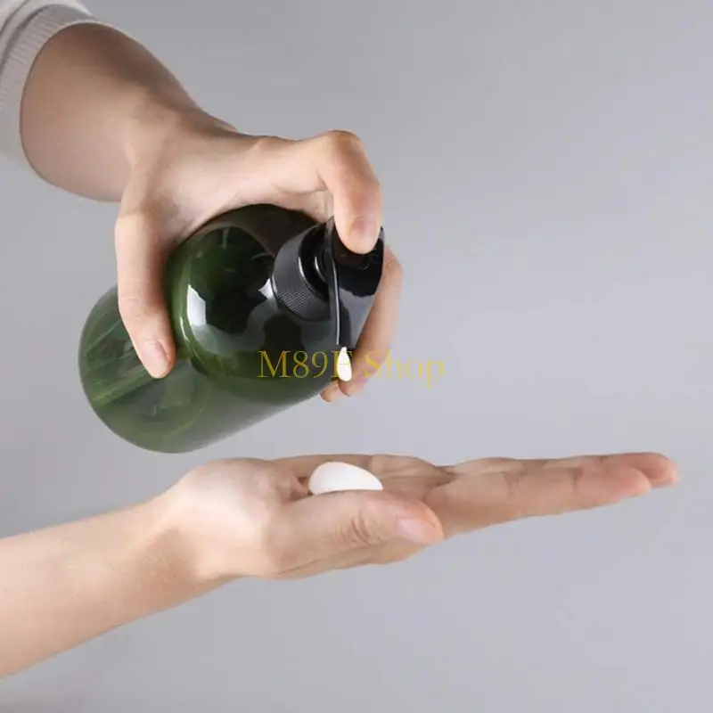 M89F 4 ชิ้น 500 มิลลิลิตรขวดปั๊มเปล่าตู้เปล่าขวดสบู่เหลวรีฟิลสำหรับแชมพูและครีมนวดผม