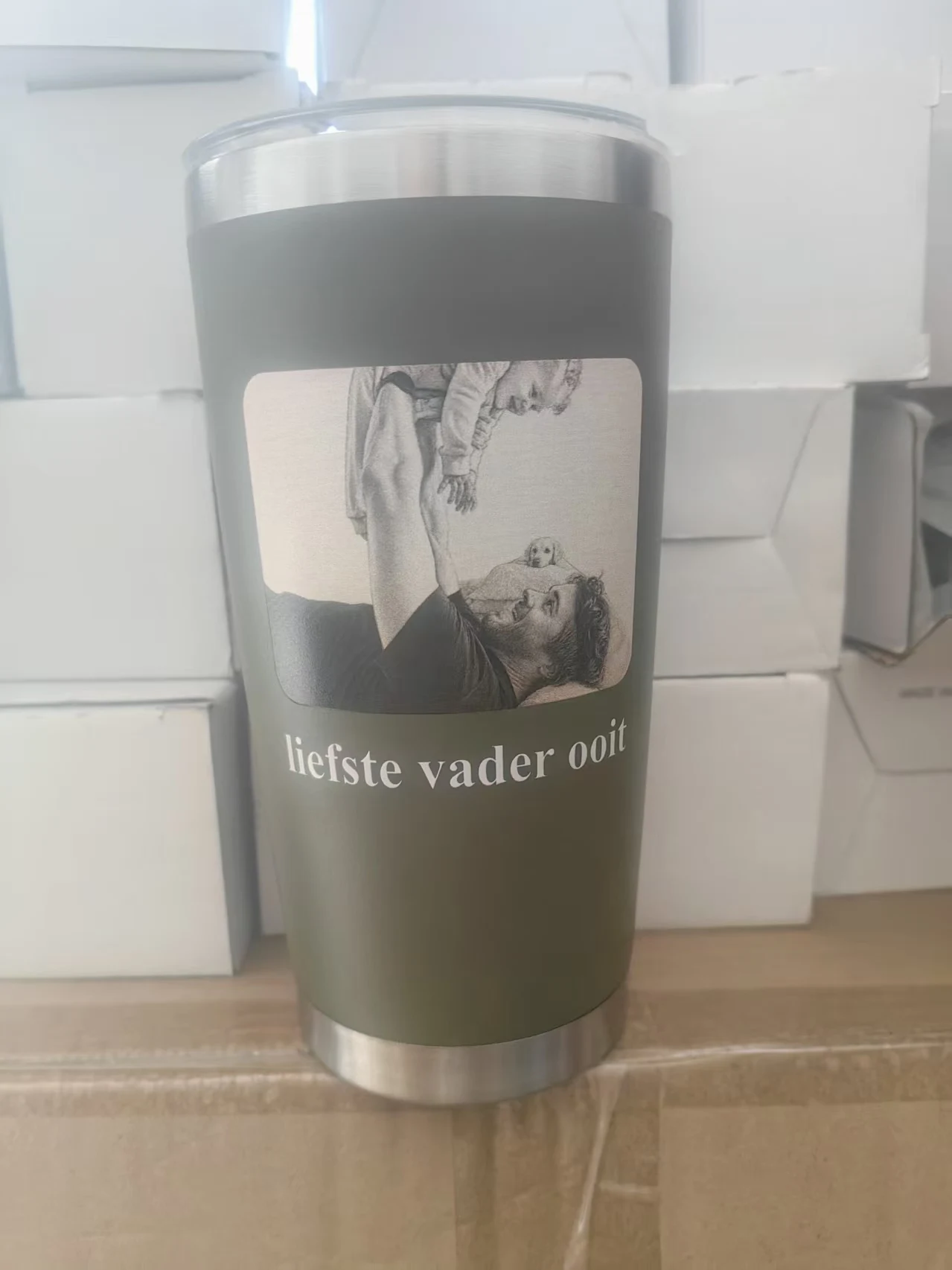 2 LOGO Image Text Name 20oz Coffee Mug Thermal Cup Tumbler with Lid 304 Beer Stainless Steel Vacuum Insulated