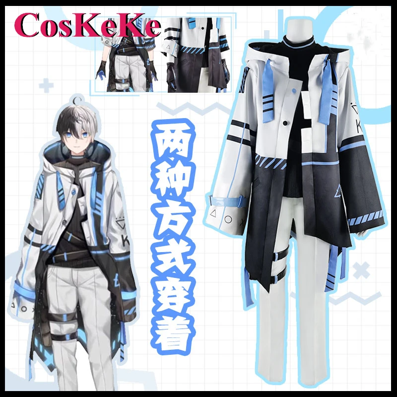 

CosKeKe Kamito Cosplay Anime Vtuber YouTuber Costume Fashion Handsome Uniforms Men Halloween Party Role Play Clothing XS-XXL