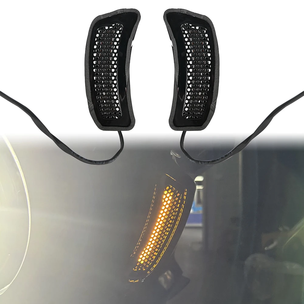 Tracer Windshield Vent/Trim //Fairing Vent Trim Light with DRL White and Flow AMber Signal for Softail Low Rider ST FXLRST 22-25