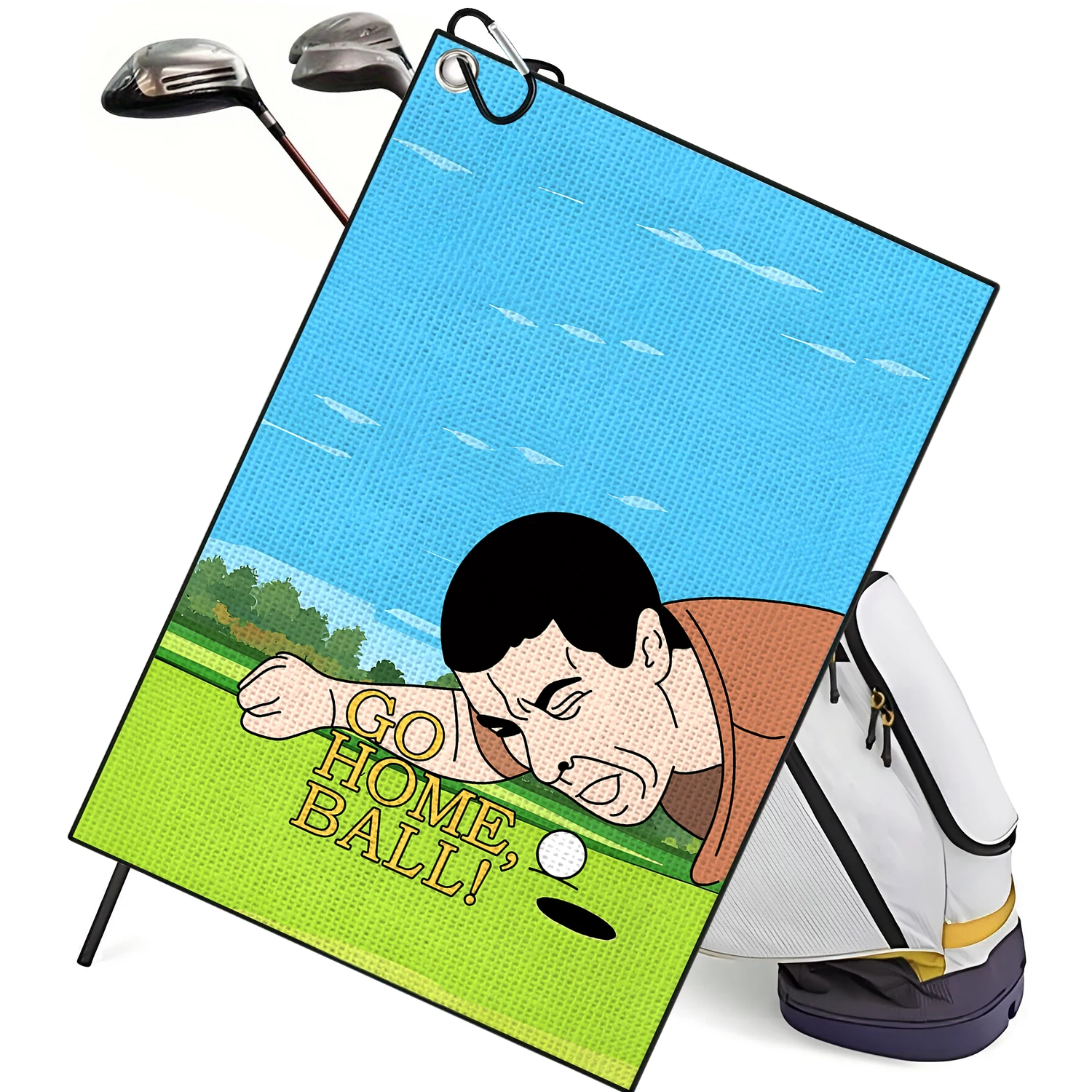 

1 шт. полотенце для гольфа с узорчатым дизайном, изготовлено из ультратонкого полиэфирного волокна, из мягкого материала, оснащено карабином для крепления.