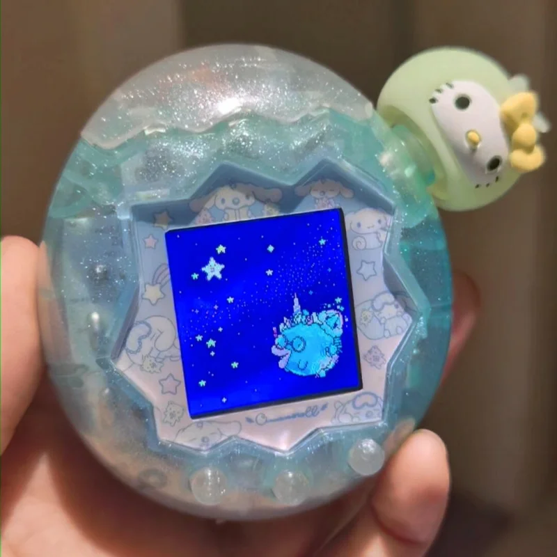 Paradise Replacement Cover Color Block Laser Glitter Transparent Protective Case For Tamagotchi Paradise