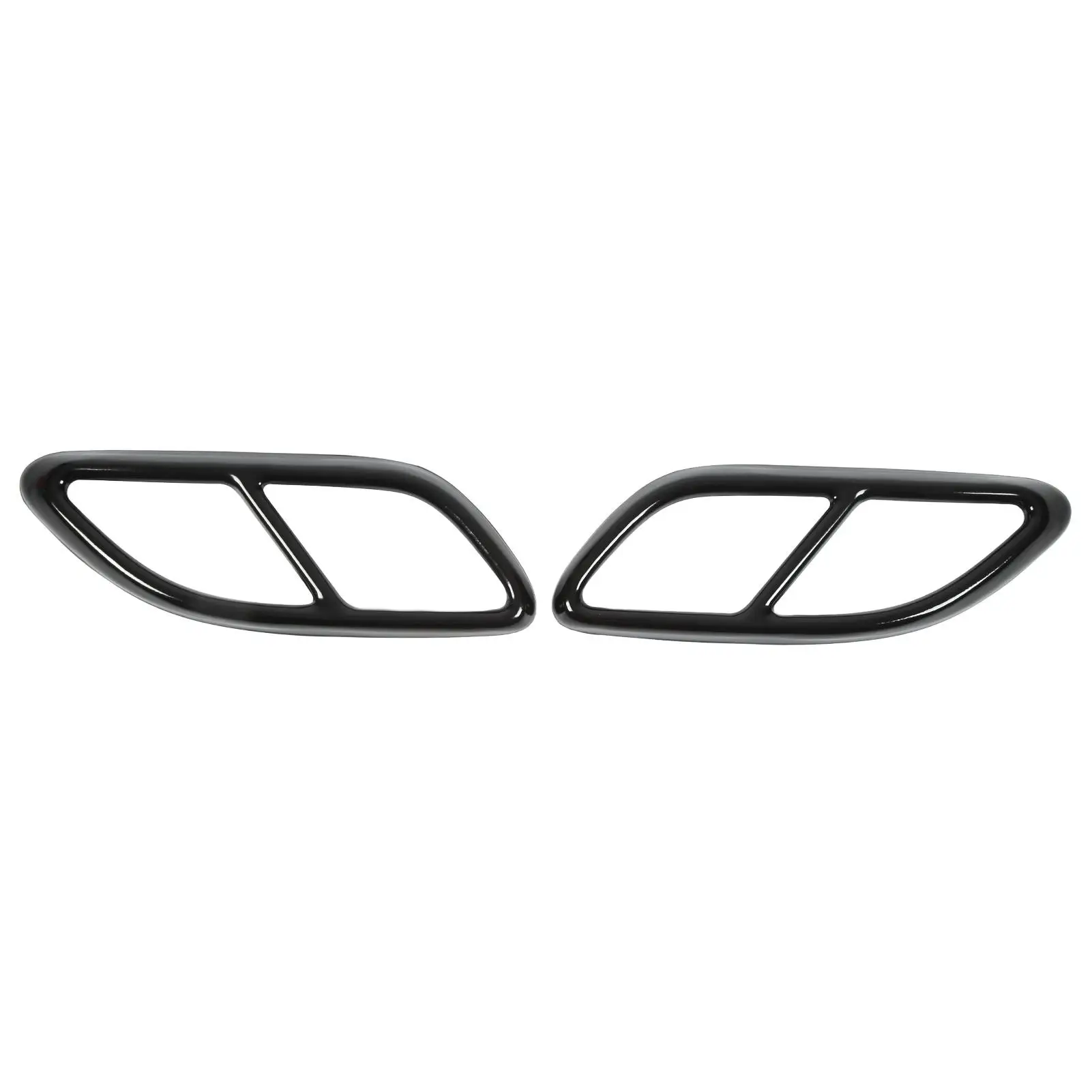 

2Pcs Car Tail Exhaust Pipe Cover Stainless Steel Rear Exhaust Muffler Cover Frame Replacement for Jaguar f-pace /XFL 2021