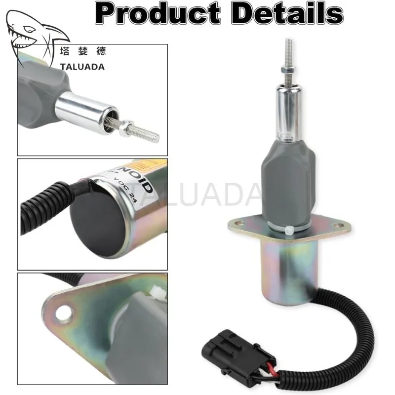 

3930234 SA-4335-24 For 6CT 8.3L Fuel Shut Off Solenoid Komatsu PC300-7 PC350-7 PC360-7 R290 Fuel Shut Off Solenoid Switch Excava