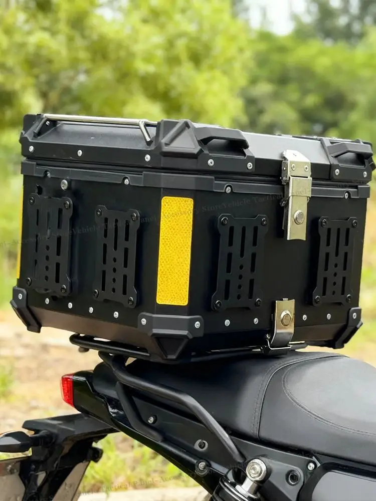 Panneau Molle de moto en alliage d'aluminium, 2 pièces, pour le rangement du coffre, boîte latérale universelle tactique étanche, organisateur de rangement modulaire