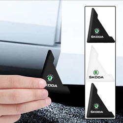 2Pcs Rubber Car Door Corner Cover Bumper Crash Scratch Protector Sticker for Skoda Rapid Fabia 1 2 Octavia  2 A7 A5 Yeti Super 3