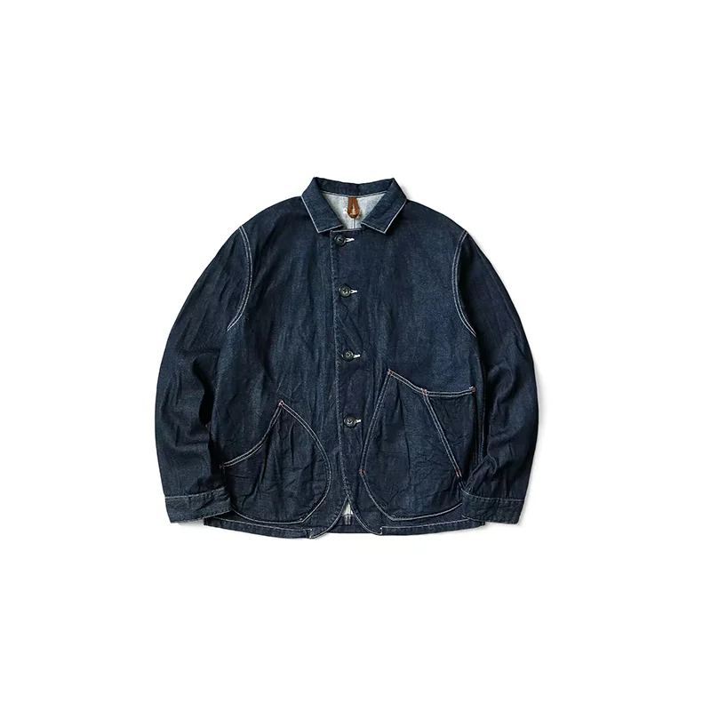 

KAPITAL Hirata and Hongri Loose Unisex Washed Denim Pullover Jacket Men Coat