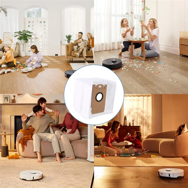 -A25M 12 قطعة أكياس غبار لملحقات Lydsto R1 أكياس غبار مدمجة لتدوم وتعمل بشكل جيد