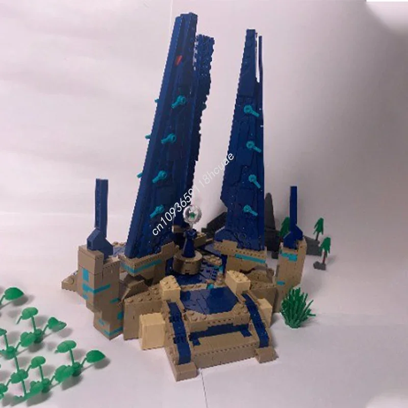 1489 Piezas MOC Sonic Frontiers Chaos Emerald Vault Sonic The Hedgehog Bloques de Construcción Juguetes de Navidad Modelo Educativo Regalo para Niños