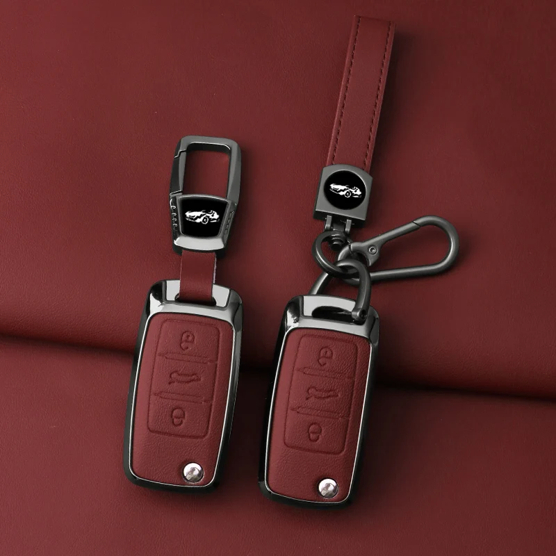 Zinc Alloy Car Key Case Cover for VW Volkswagen Polo Tiguan Passat B5 B6 B7 Golf 4 5 6 MK6 Jetta Lavida Skoda Octavia Seat Leon view 5