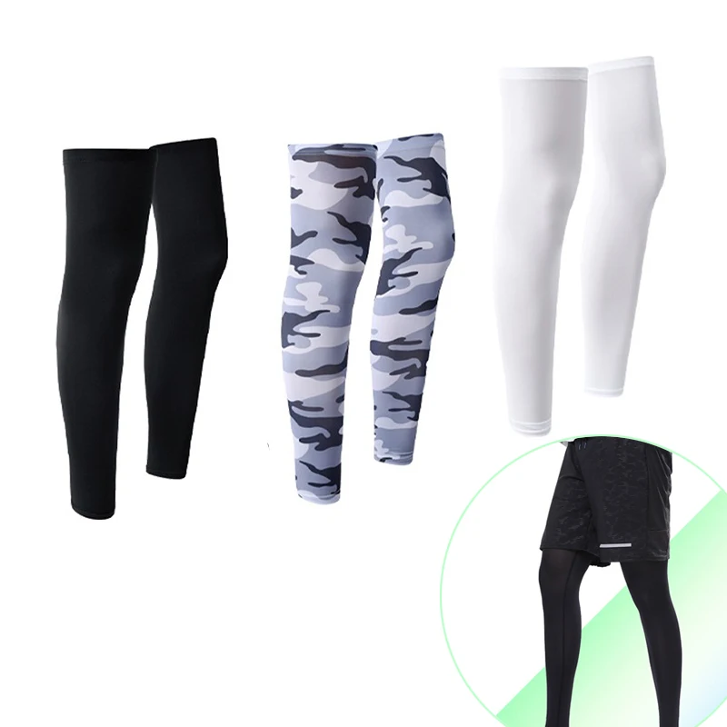 

1Pcs SUmmer Anti-uv Sun Protection Cycling Leg Sleeves Silk Ice Breathable Cover Bike Racing MTB Leg Sleeve For Man Woman NEW