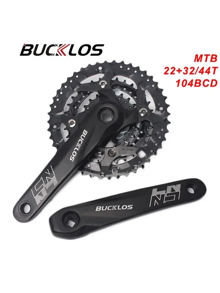 AliExpress BUCKLOS MTB Crankset 104 BCD Triple Mountain Bike Chainring 170mm Crank Aluminium Alloy Mountain Bike Chainwheel Cycling Accessories