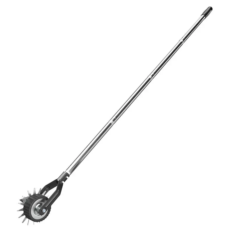 

A95G 67.3-Inch Sidewalk Manual Lawn Edger, Wheel Rotary Edger, Strong 4 Sections Stainless Steel Handle Garden Edger Tool