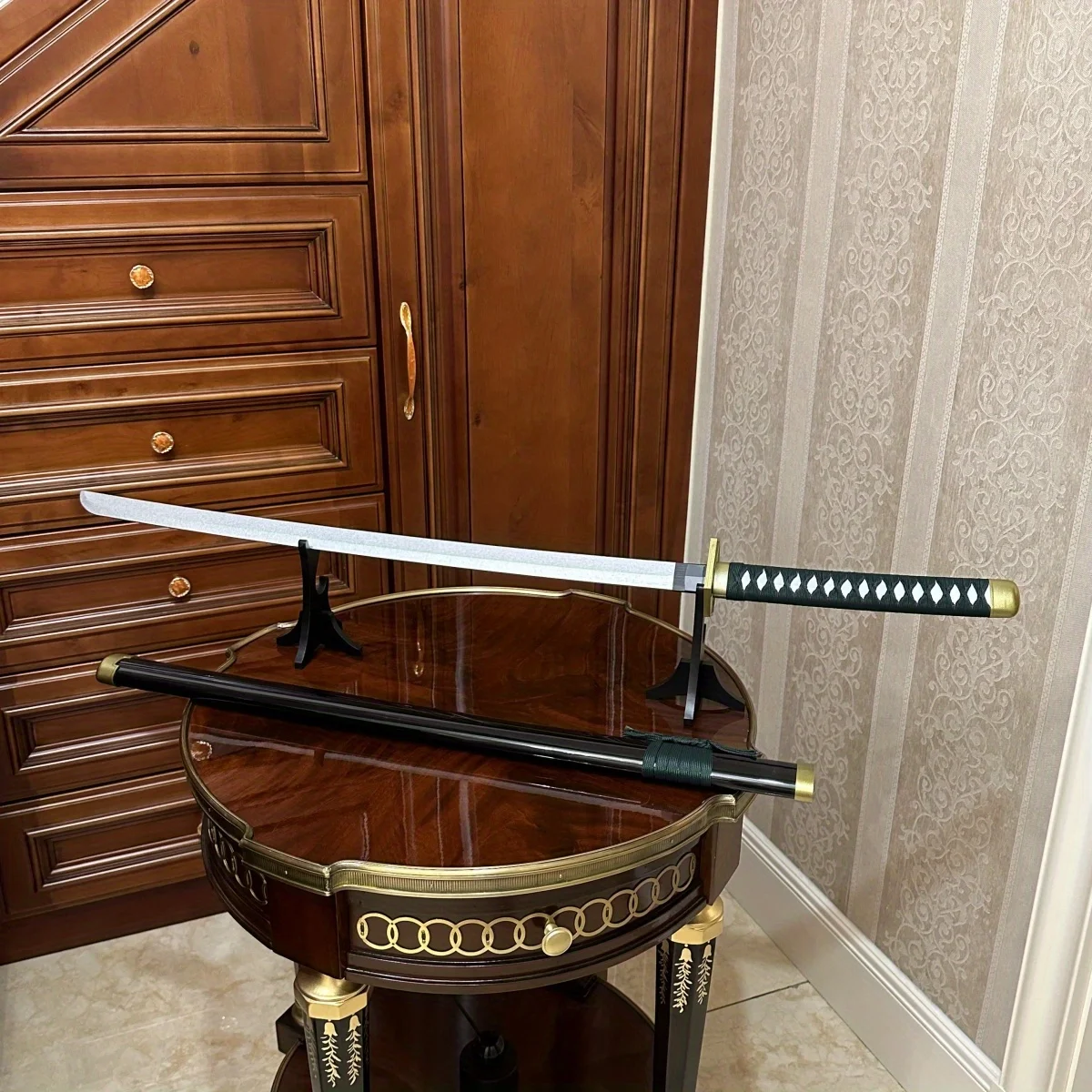 39.3 inch Bleach Aizen Sousuke Houten Katana Zwaard Katana Sabel Ninja Mes Originele Samurai Sabel Cosplay Accessoires Prop Speelgoed