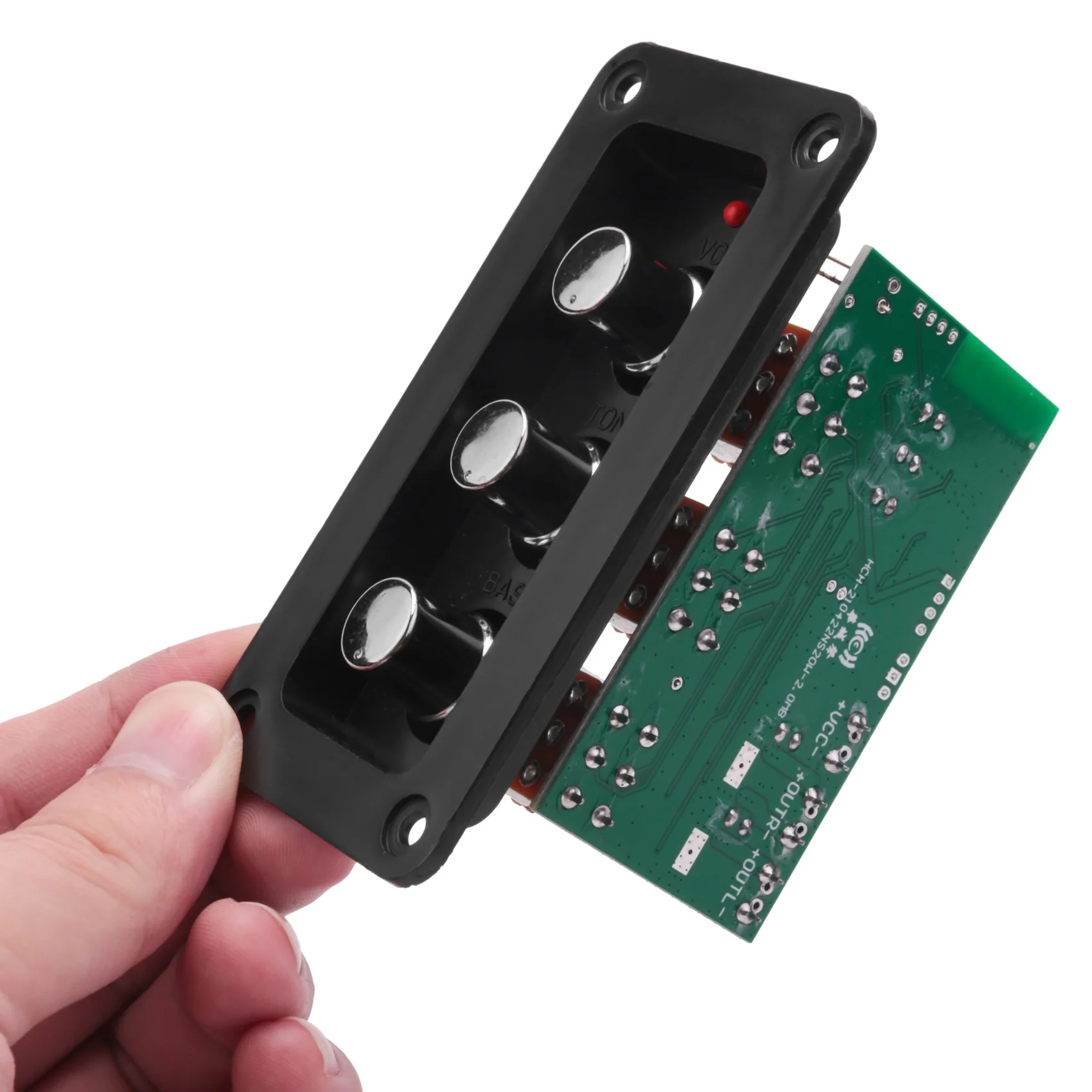 Abzw amplificador bluetooth placa de áudio de potência 20wx2 amplificador estéreo amplificadores de som aux u decodificador de disco ajuste de graves agudos