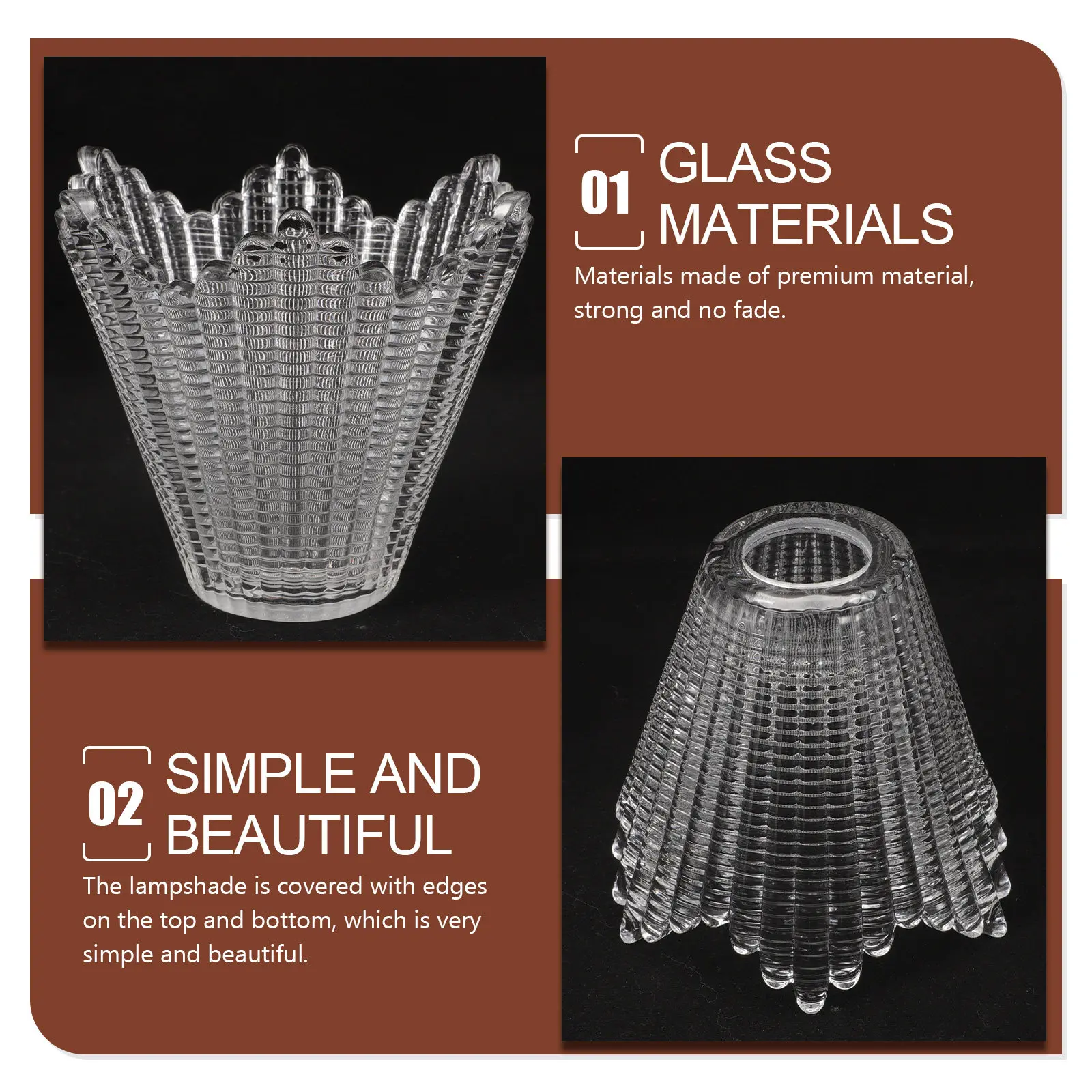 

Replacement Glass Lamp Cover Clear Transparent for Small Lamp Long-Lasting Quality Suitable Living Room Bedroom Decor