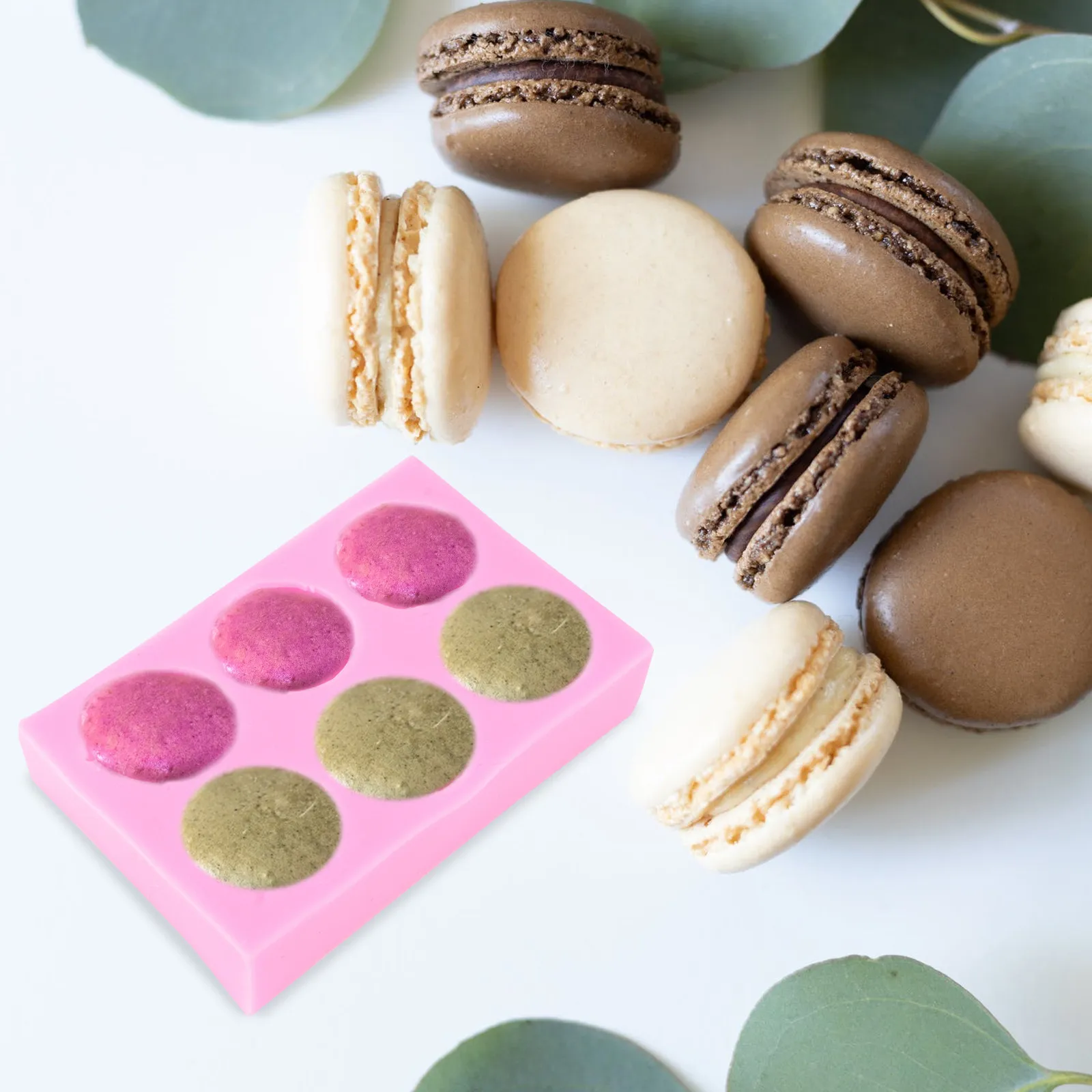 

Силиконовая форма для макарон на 6 ячеек, гибкая, антипригарная, для выпечки, для шоколада, конфет, DIY, для тортов, силиконовая форма для макарон