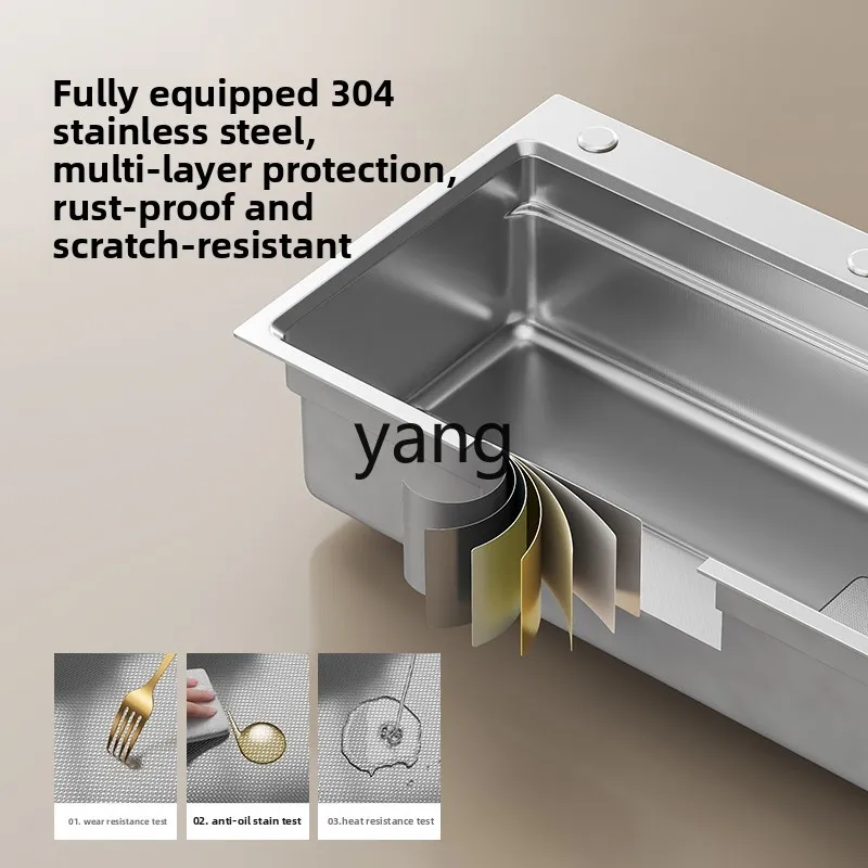 LMM stainless steel 5.0mm thickness sink kitchen sink vegetable basin