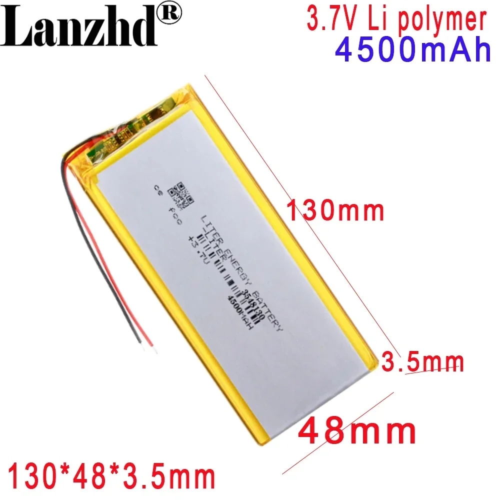 

New 3.7V 3548130 Polymer lithium battery For Pad5 Pad 5 Tablet Battery 4500mAh For 7inch 8inch PC Battery