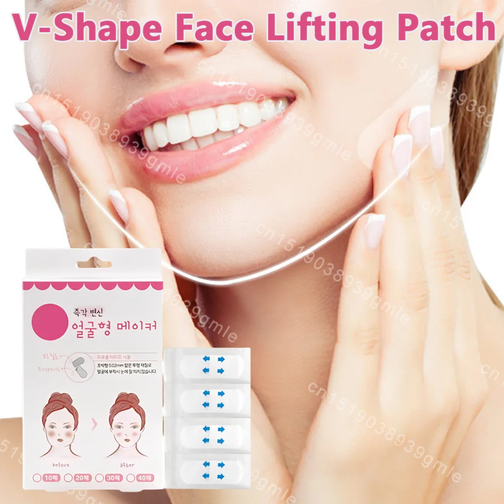 V자형 얼굴 주름 처진 피부 접착 테이프 리프팅 페이스 스티커, 보이지 않는 투명 얇은 얼굴 패치 리프트 도구, 120 개