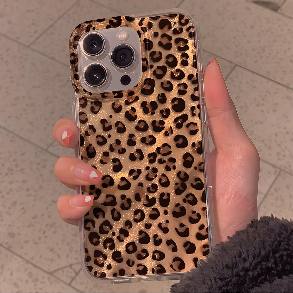 Leopard Print Bling Glitter Cl - Glitter Shockproof Case review and price