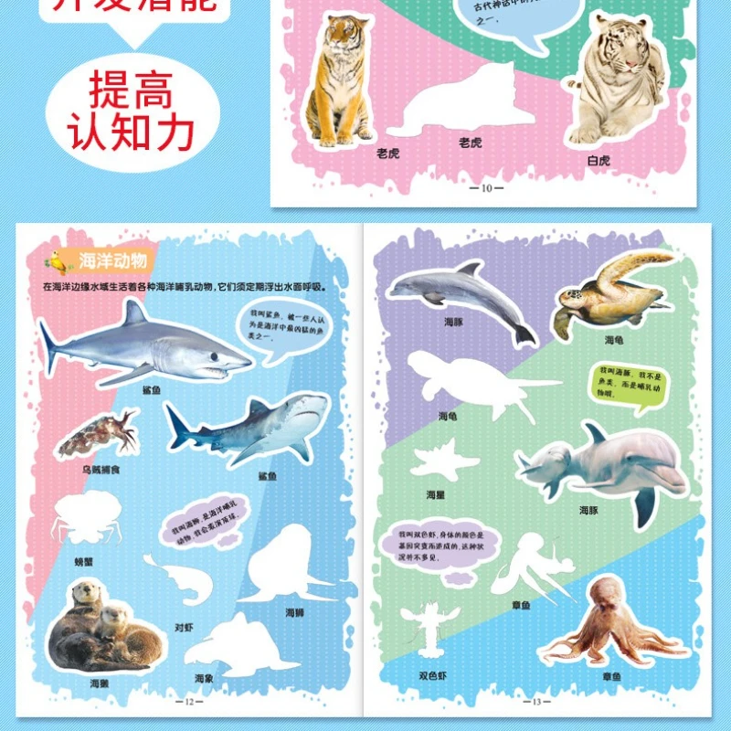 كتاب ملصقات معرفية للتنوير للأطفال بعمر 0-6 سنوات، ملصق ألغاز للتعليم المبكر التنوير #3