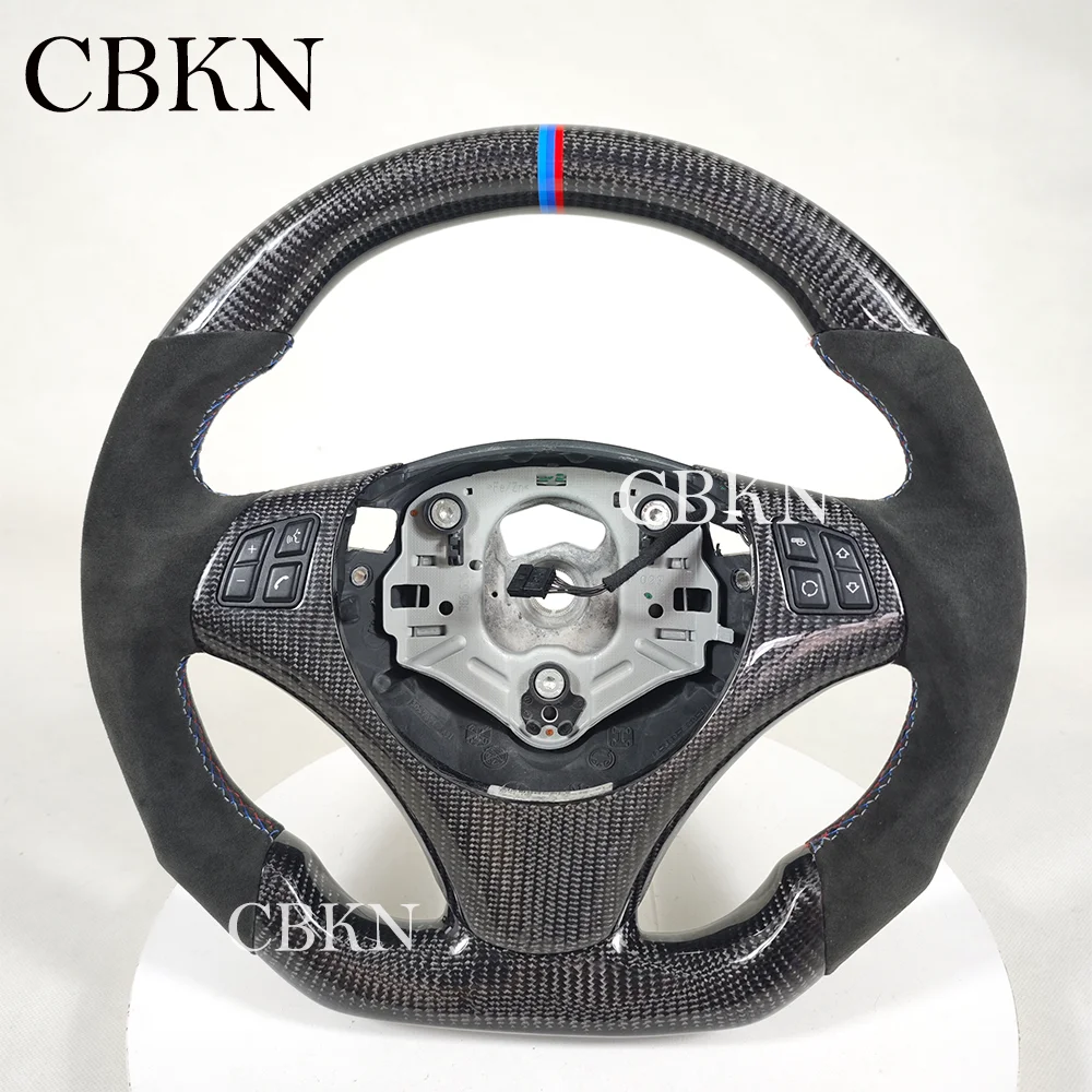100% Real Carbon Steering Wheel for BMW E90 E91 E92 320i 2007-2013  Race Spec Flat Bottom Direct Fit