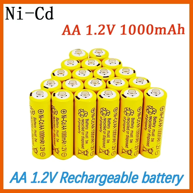 100% Original18650 1.2V AA 1000mAh Ni-Cd high-quality Rechargeable Battery lpega Rechargeable Battery Suitable For Watches Toys