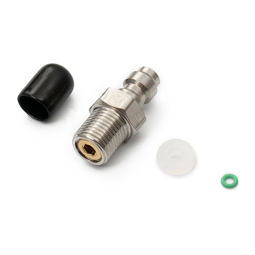 Filettatura maschio da 8mm valvola a connessione rapida riempimento PCP con valvola M10 1/8NPT 1/8bspp connettore maschio per strumento pompe ad