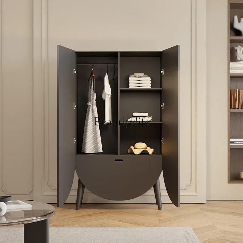 0 مدخل فاخر وخفيف وحديث وبسيط من الخشب الصلب وخزانة ملابس مستقلة وخزانة تخزين لغرفة النوم #5