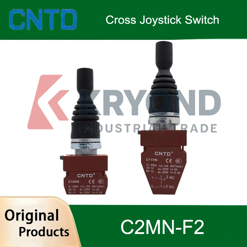 

CNTD Cross Joystick Switch C2MN-F2 Bidirectional Self Resetting FT4 Four-way Self-locking Opening 22mm Original Product