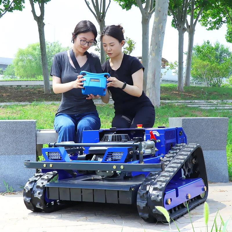 Customized High Quality All Terrain Ai Remote Lawn Mower With Engine 550mm Remote Control Agricultural Riding Lawn Tractor