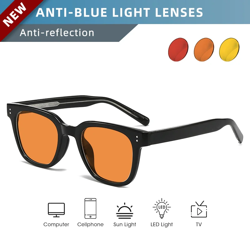 Gafas Biohacking OKH, Gafas Circadianas con Melatonina, Gafas para Aliviar la Fatiga Visual por Computadora y Videojuegos, Lentes Rojas y Amarillas, Gafas para Dormir Profundamente