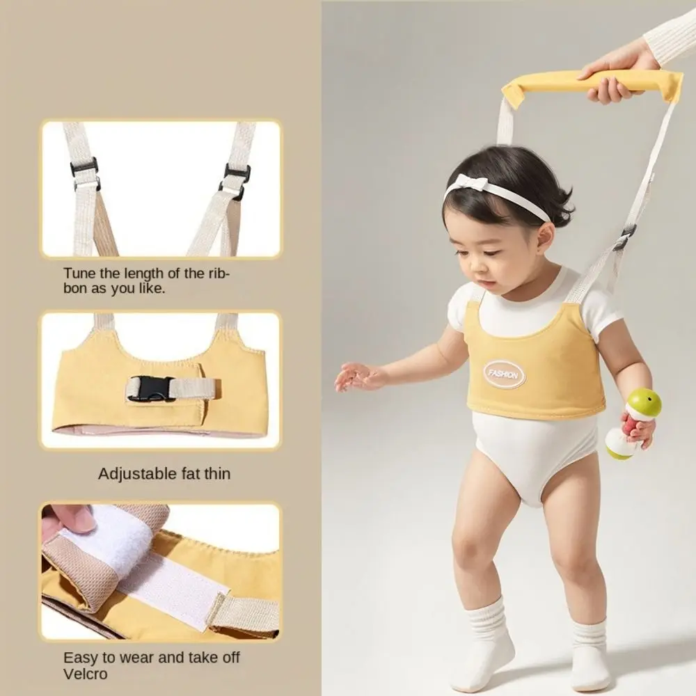 

Adjustable Baby Walker Belt Safety Handheld Infant Walking Harness Solid Color Breathable Walking Assistant Strap Anti-fall