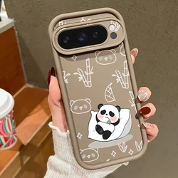 Cartoon Panda Soft Case For Google Pixel 8A 8 Pro 9 Pro XL Shockproof TPU Silicone Phone Protector Cover For Pixel 9 8 Pro
