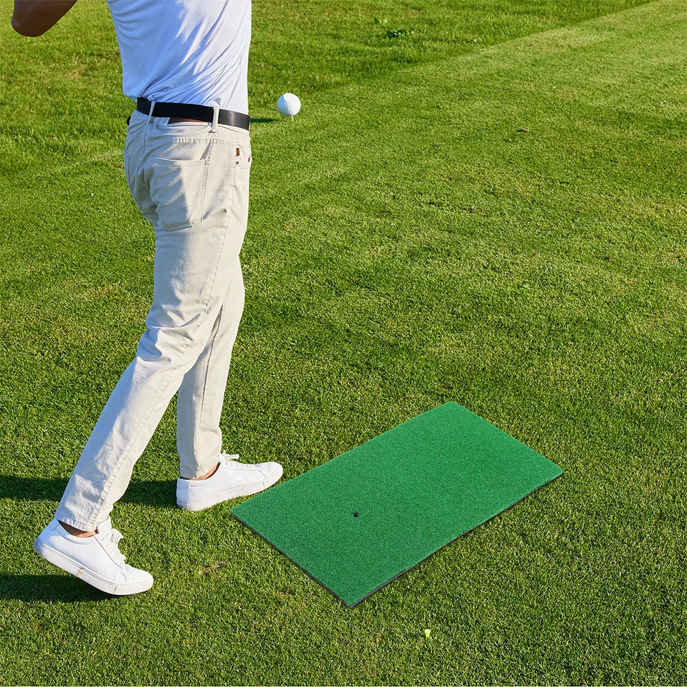 

Golf Hitting Mat Practical Turf Feel Nonslip Base Portable Carry Anywhere Indoor Outdoor Golf Game Mat