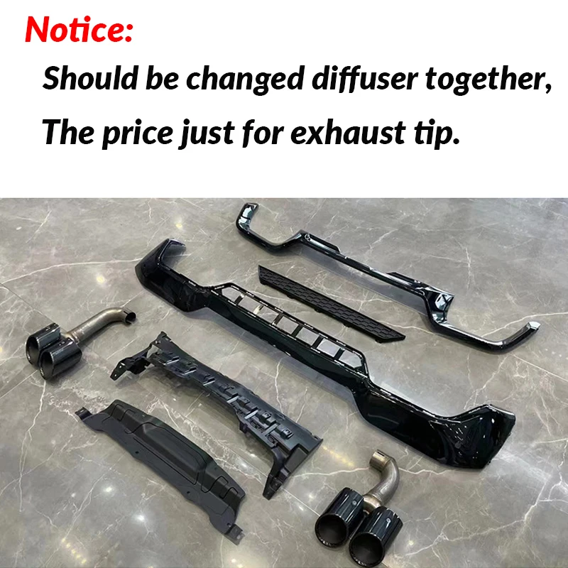Quad Car Round Muffler Stainless Steel Exhaust Tip Tailpipe For BMW G01 X3 G02 X4 2018-2022 Upgrade X3M X4M Look Muffler Tips