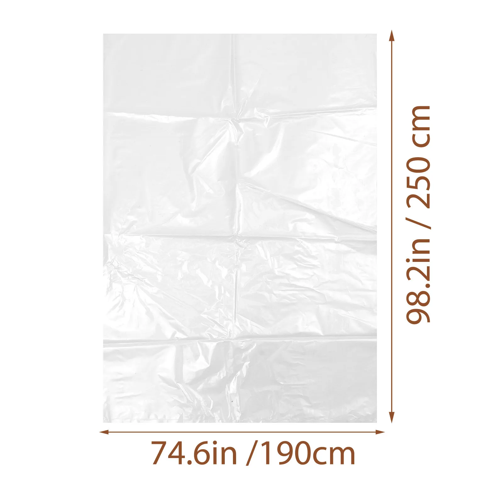 2Pcs Moisture Dust Protection Clear Furniture Cover Transparent Pe Sofa Couch Protector Home Outdoor Use Large Plastic Bag