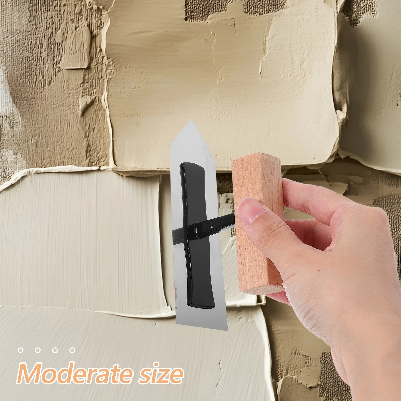 مجرفة صغيرة من الفولاذ المقاوم للصدأ، أداة تجصيص يدوية مدمجة فائقة المرونة للعمل المفصلي، تشطيب المشطورة