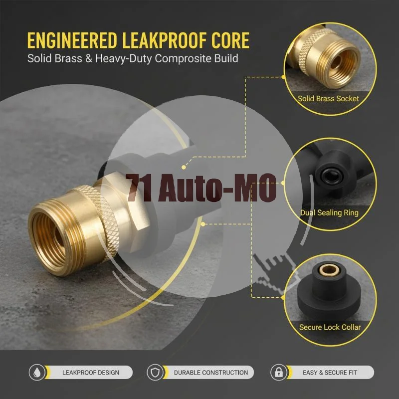 Pressure Washer Nozzle Tip Set 1/4 Inch Quick Connect 1/5/6Pcs 5 Spray Angles for Home Car Washing Garden Maintenance