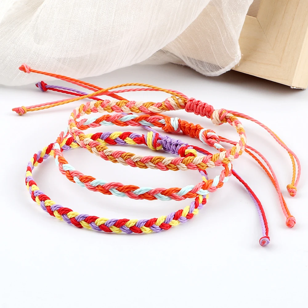 Multi Farbe Wasserdichte Wachs Faden Geflochtene Armbänder Für Frauen Männer Tibetischen Buddha Glück Armband Paar Armreif Freundschaft Schmuck – Detail 12