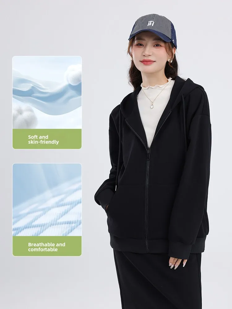 سترة Jeanswest بغطاء للرأس وسحاب Jaet للسيدات خفيفة الوزن من American Lazy Sle Fall وصلت حديثًا قطعة واحدة