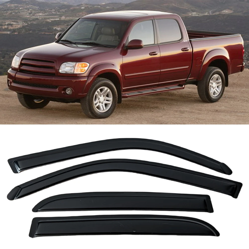 

Оконный козырек для TOYOTA TUNDRA DOUBLE CAB 2000 2001 2002 2003 2004 2005 2006, ветровые дефлекторы, защита от дождя, дверной козырек, вентиляционные шторы