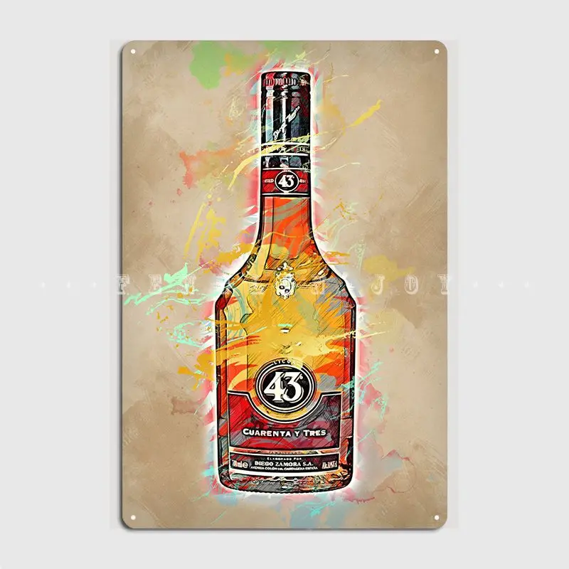 Licor 43 cartel de Metal para pared, decoración de cine, Pub, decoración de garaje, cartel de estaño