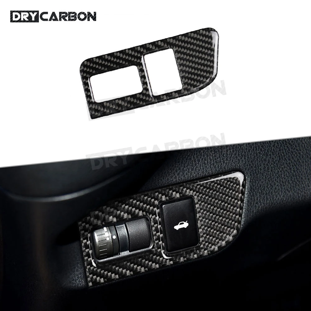 

For Toyota GT86 FT86 ZN6 Subaru BRZ 2013-2017 Carbon Fiber Car Rear Boot Inner Switch Button Trim Frame Cover Sticker