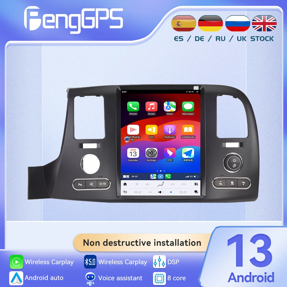 

12,1 ''Android 13 для Chevrolet Silverado GMC Sierra 2007-2013 Tesla Style сенсорный автомобильный экран навигации Carplay автомобильный радиоприемник DSP BT