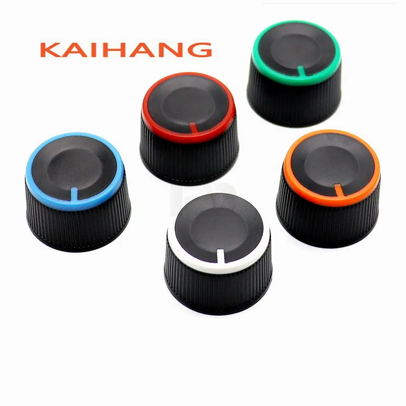 

10PCS 25*16MM Plastic Knob Cap Potentiometer Encoder Knob cap Amplifier volume Knob cap Flower Shaped Inner Hole 6mm